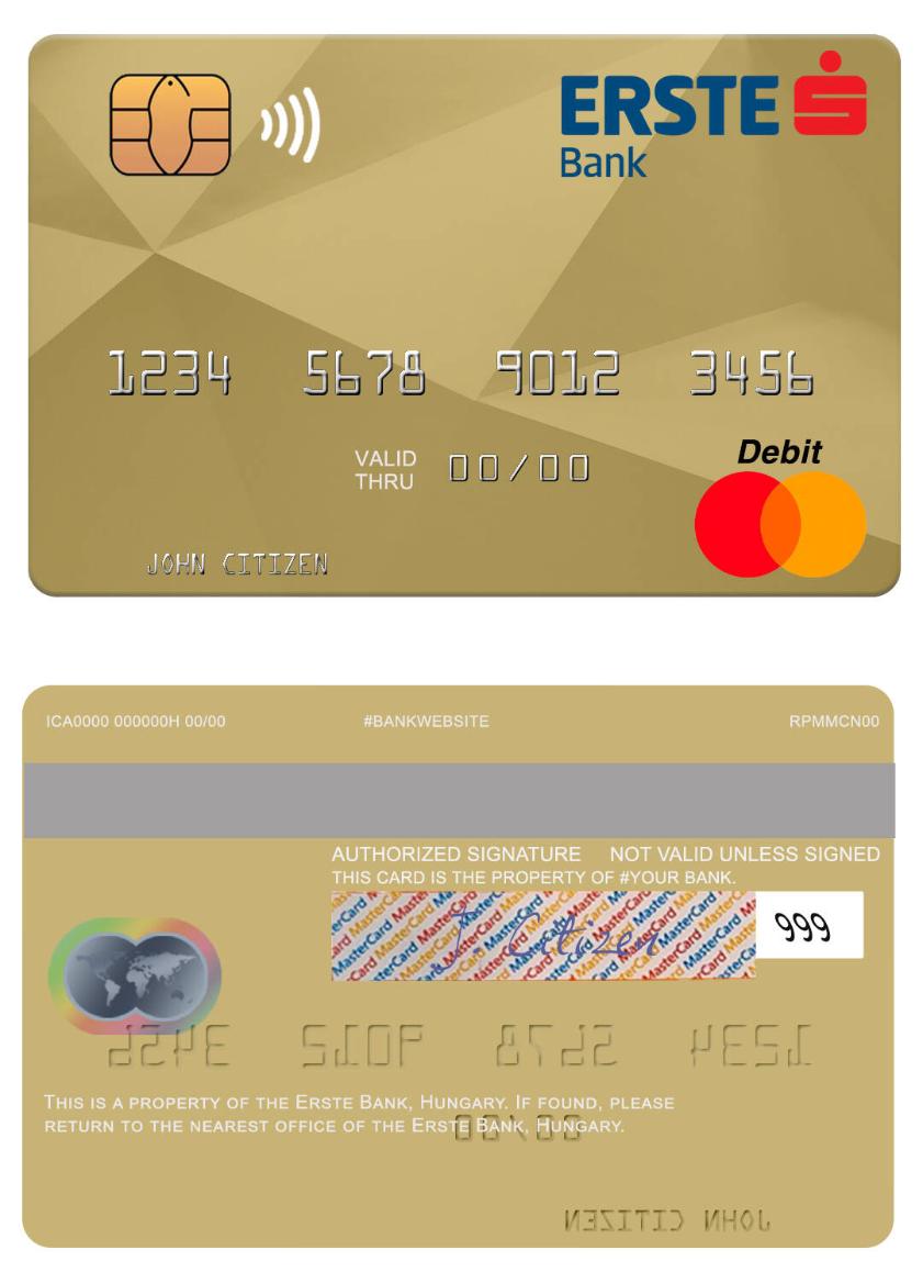 Hungary Erste Bank mastercard